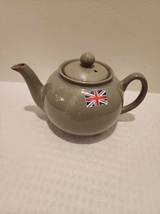 Pristine Pottery Teapot England Sage Sand Glaze Honey Tones - Picture 1 of 10
