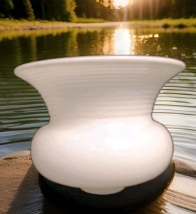 Weiße Milchglas Glockenform Fackel Stehlampe Lampenschirm 2,5" Monteur 7,5" T - Bild 1 von 7