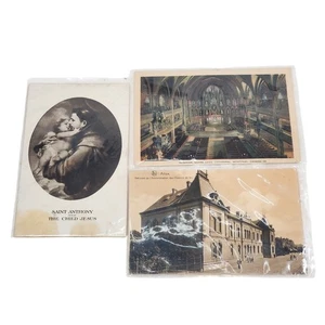 Junk Drawer Lot of 3 Vtg Cathedral Religious Spiritual Postcards 5.25" x 3.5" - Picture 1 of 4