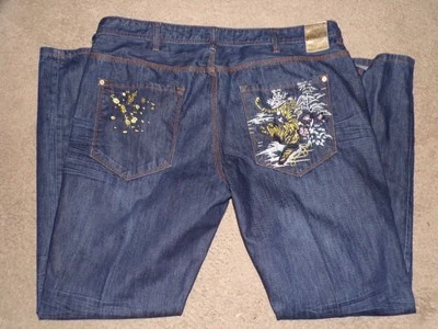 SEAN JOHN EMBROIDERED MERCER SLIM STRAIGHT MENS EANS SIZE 40 X 34 NICE - Image 1 of 4