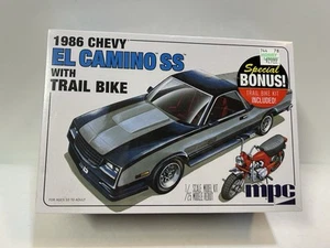 1986 Chevy El Camino SS with Trail Bike MPC 1:25 Scale Model Kit Sealed - Picture 1 of 6