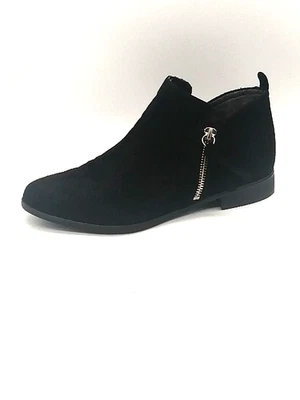 Dr Scholls Boots Womens Rate Zip Black 8.5 Faux Suede Ankle Bootie Shoe Zip - Image 1 of 4