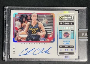2024 Panini Contenders # 1 Caitlin Clark Rookie Ticket Auto RC #16/49 - Picture 1 of 2