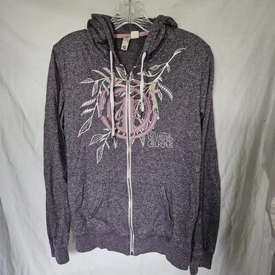 Y2K Element Full-Zip Hoodie - Women's XL Size Heather Purple Vintage - Image 1 of 4