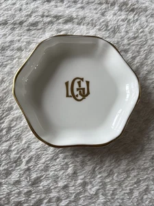 Coalport Bone China Plate Pin Dish, Gold Rim Ladies Golf Union LGU - Picture 1 of 2