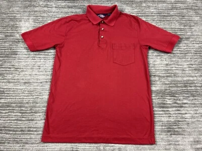 Vintage Puritan The Sporting Life Single Stitch Mens Medium Red Polo Shirt 80s - Image 1 of 4