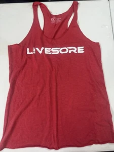 NWOT LiveSore Women’s Sz XXL Highly Aggressive Red Tank Top Free Shipping - Picture 1 of 2