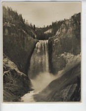 YELLOWSTONE FALLS VINTAGE ORIGINAL PHOTO 8X10 INCHES WYOMING GRAND CANYON