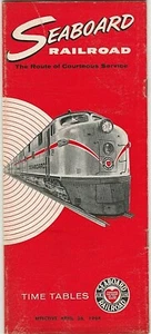 Seaboard Railroad Time Table April 26, 1964 - Picture 1 of 5