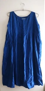 Vestido Veritecoeur Azul Lino Sin Mangas Nuevo Sin Usar De Japón - Imagen 1 de 10