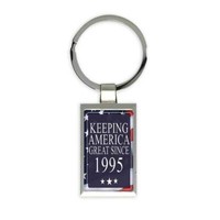America Great 1995 Birthday : Gift Keychain Keeping Classic Flag Patriotic Age