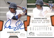 Dominic Smith Signed 2013 Rize #PR-18 Card New York Mets Auto AU