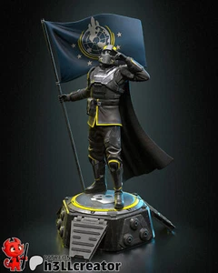 Helldivers 3d Printed Figure - Galactic Marine Collectible Statue, Unpainted - Picture 1 of 6