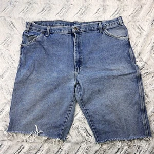 Dickies Blue Jean Cut Off Shorts Size 42 Men Medium Wash Custom Work Wear Frayed - Picture 1 of 5