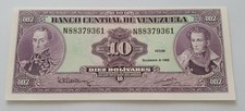 10 Bolivares Banknote -  1992 - N88379361 - Bank of Venezuela - LOT 14