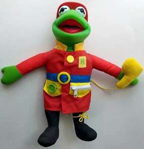 Vtg Mattel Arco Plush Stuffed Muppets KERMIT THE FROG Dress Me Fireman 1990 - Picture 1 of 9
