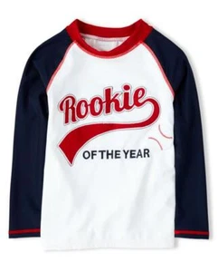 Gymboree NWT Size 4T Rookie of the Year - Opening Day Rashguard Top - Picture 1 of 3