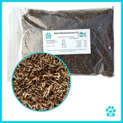 Rote Mückenlarven FD 100 g im 1000 ml Beutel, Fischfutter, Reptilienfutter - Bild 1 von 3