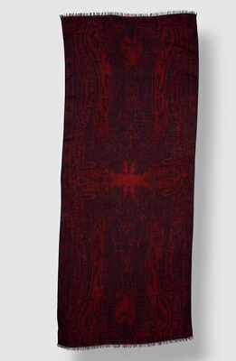 Bufanda de cachemir Paisely roja para mujer Etro Foto 1 de 2