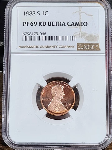 1988 S Lincoln 1c, NGC Certified PF 69 UCAM RD, 066 Cover
