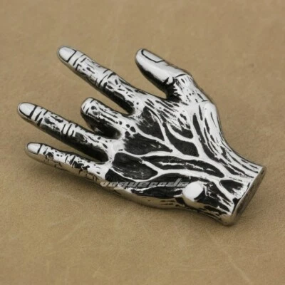 Enorme Colgante Pesado de Acero Inoxidable Mano Grande Motociclista Punk Joyería AJ017D Foto 1 de 4