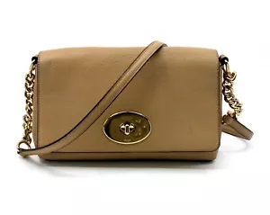 Bolso Bandolera Coach Beige Cuero Dorado Herrajes Cassidy - Imagen 1 de 15