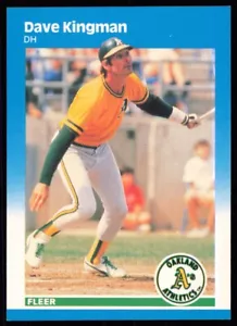 Fleer Glossy 1987 Dave Kingman Oakland Athletics #396 - Foto 1 di 2