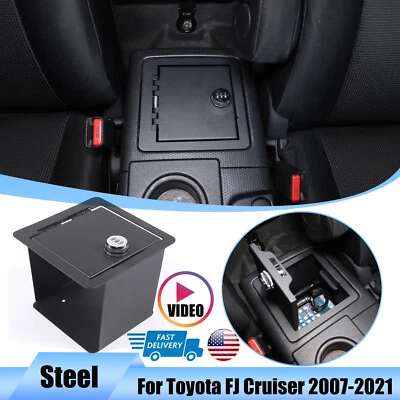 Interior Console Lock Security Storage Vault Safe Box For Toyota FJ Cruiser 07+ - Image 1 of 4