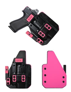 EYV IWB Hybrid Leather Kydex Concealment Holster - GLOCK 19 -TLR7/TLR7A Light - Picture 1 of 85