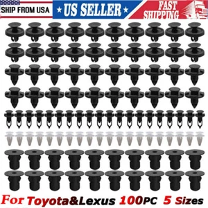 For TOYOTA&LEXUS Car Trim Panel Clips Bumper Fender Pin Rivet 7-9mm Engine 100x - Picture 1 of 13