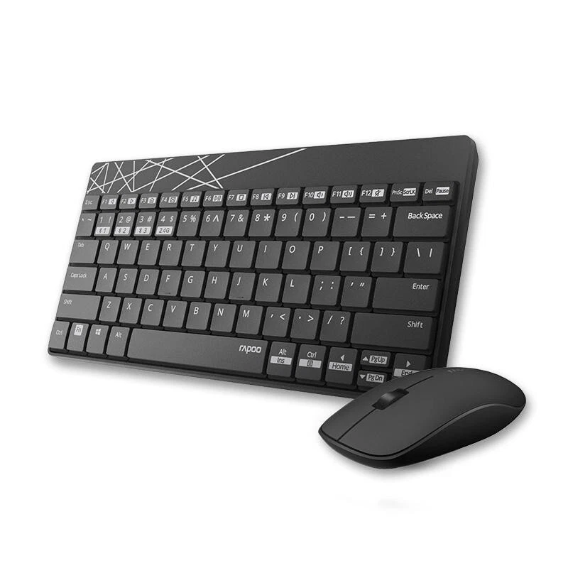 RAPOO 8000M Compact Wireless Multi-mode Bluetooth, 2.4Ghz, 3 Device Keyboard and - Image 1 of 1