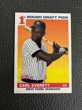 1991 Score 1st Round Draft Pick Carl Everett Baseball Card #386 Yankees