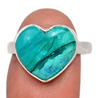 Heart - Natural Rare Peru Opaline 925 Sterling Silver Ring Jewelry s.8.5 CR22418