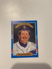 1990 Donruss Diamond Kings Edgar Martinez Card #16 Mariners HOF Error No Dot
