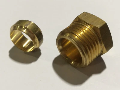 ENOTS/NORGREN INTERCHANGE Brass Metric Tube Nuts Universal Olives suit Enots Norgren Compression Fittings