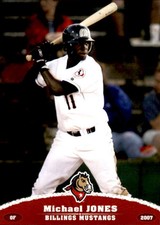 2007 Billings Mustangs Grandstand #16 Michael Jones Jesup Georgia Baseball Card
