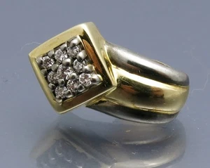 DISEÑO MADURO - ELEGANTE COLGANTE BICOLOR BRILLANTE - ORO AMARILLO 585/ORO BLANCO - Imagen 1 de 4