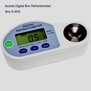 Refractómetro digital Azzota® Brix, 0-45%, índice de refracción 1.3330-1.4098 - Imagen 1 de 2