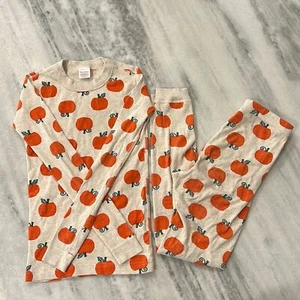 Hanna Anderson Jack O Lantern Pumpkin Cotton Pajama Set size 12 - Picture 1 of 7