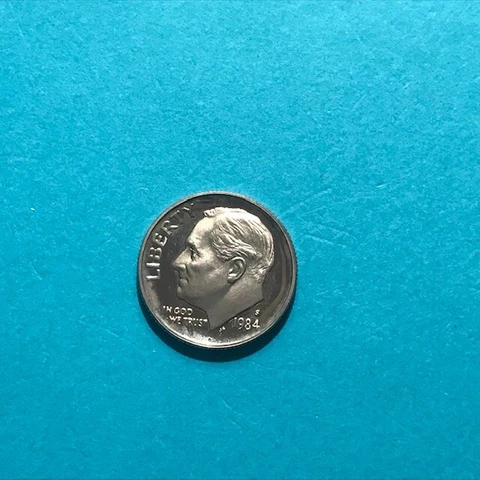 1984 S  Roosevelt  Proof Dime     FREE SHIP Cover