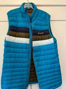 COTOPAXI Herren Fuego Weste 800 Fill Down Puffer Vest Mineral Blue Stripe XXL Neu mit Etikett - Bild 1 von 5