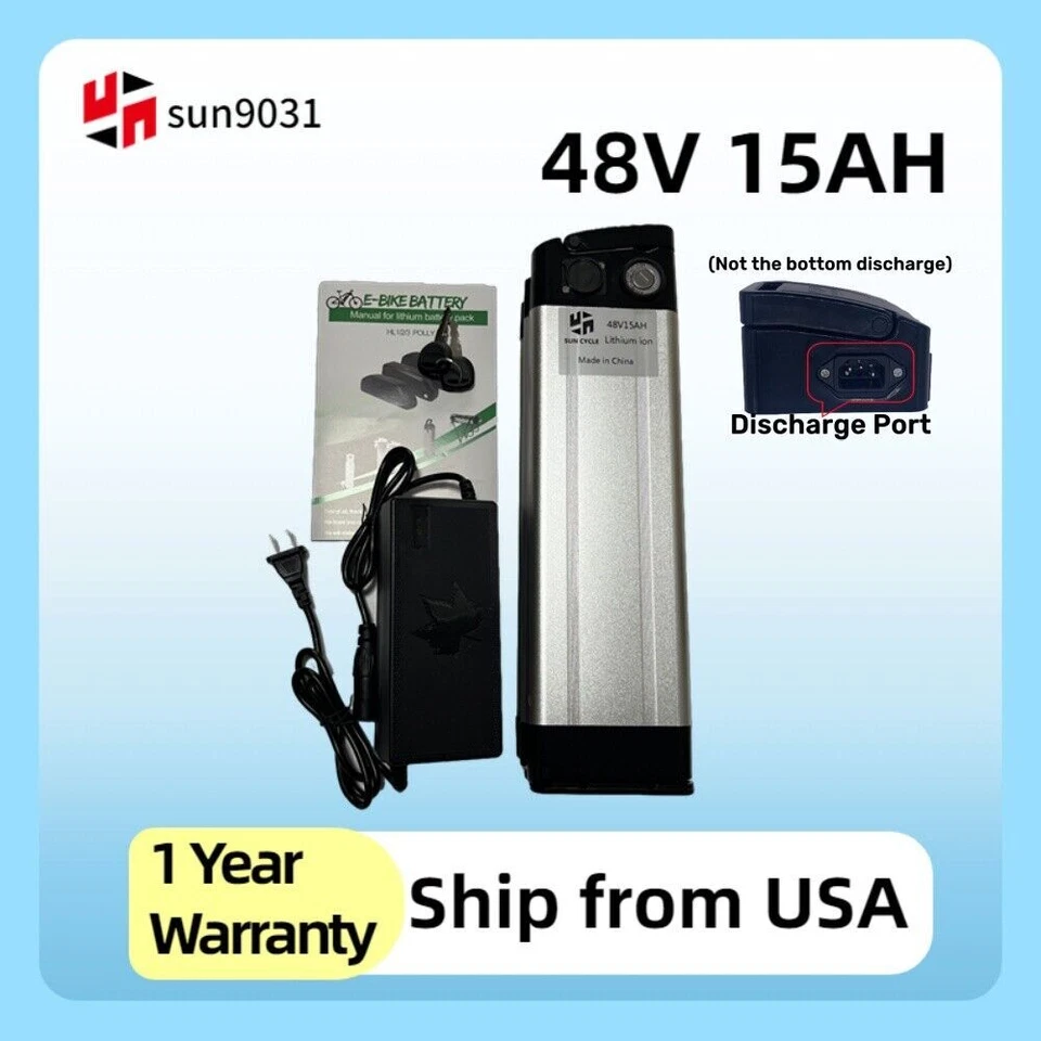 Paquete de baterías de bicicleta eléctrica de iones de litio 1000W 48V 15Ah Foto 1 de 4