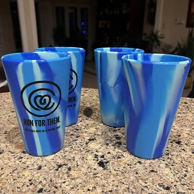Vaso de vaso de cerveza blando de 4 pintas SILIPINT 16 OZ azul cielo ártico mármol tie dye Foto 1 de 4