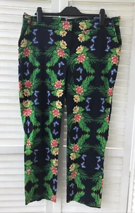 Primark Atmosphere Gr. 20 Tropical Floral Butterfly Print Hose *Saumfehler* - Bild 1 von 7