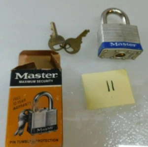 Vintage Master Lock #1 Maximum Security Padlock with 2 Keys NOS - Picture 1 of 4