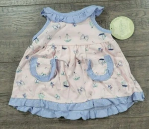 Baby Girl New Kyle & Deena 3-6 Month Pink & Blue Butterfly Short Dress Or Top - Picture 1 of 2