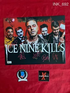 ICE NINE KILLS BAND SIGNED 11x14 PHOTO! SPENCER CHARNAS! BECKETT! HORRORWOOD! - Picture 1 of 11