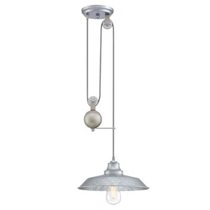 Westinghouse 6116900 Iron Hill 12"W Pendant - Silver - Picture 1 of 12