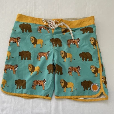 ambsn Boardshorts 31 Lion Tiger Bear costume da bagno pantaloncini da surf California Kings - Immagine 1 di 4