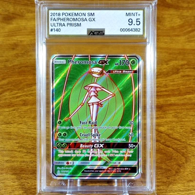 Pokemon Ultra Prism Pheromosa GX 140/156 AGS Mint+ 9.5 Full Art Holo Rare 2018 - Image 1 of 4